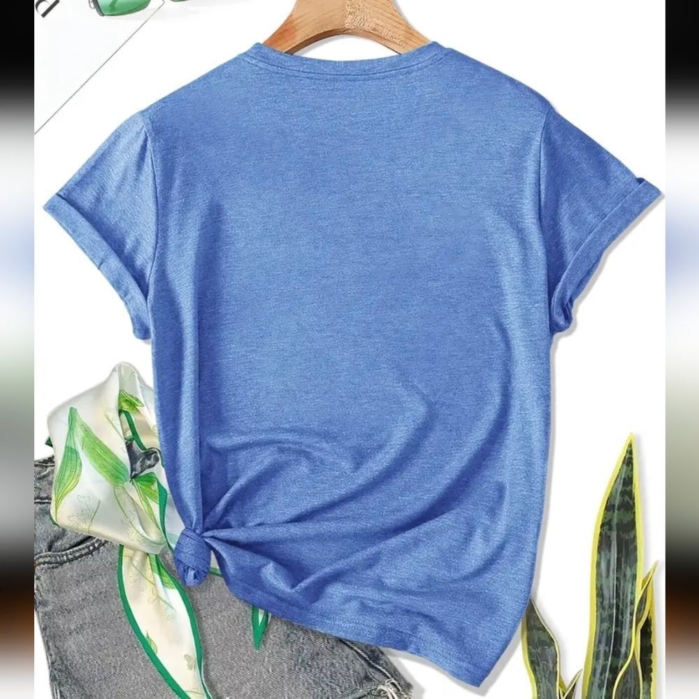 Black Cat Print Short-Sleeved Casual Crew Neck T-Shirt Sz 12 - Picture 2 of 5